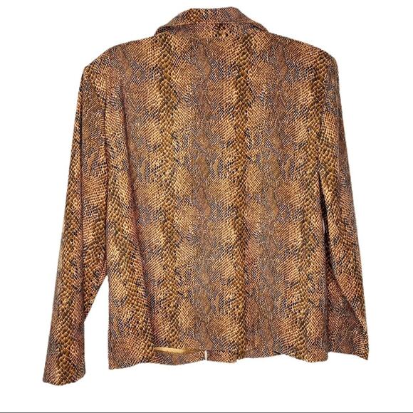 Vintage Briggs Petite Animal Print Snake Blazer Jacket Medium - Picture 5 of 6